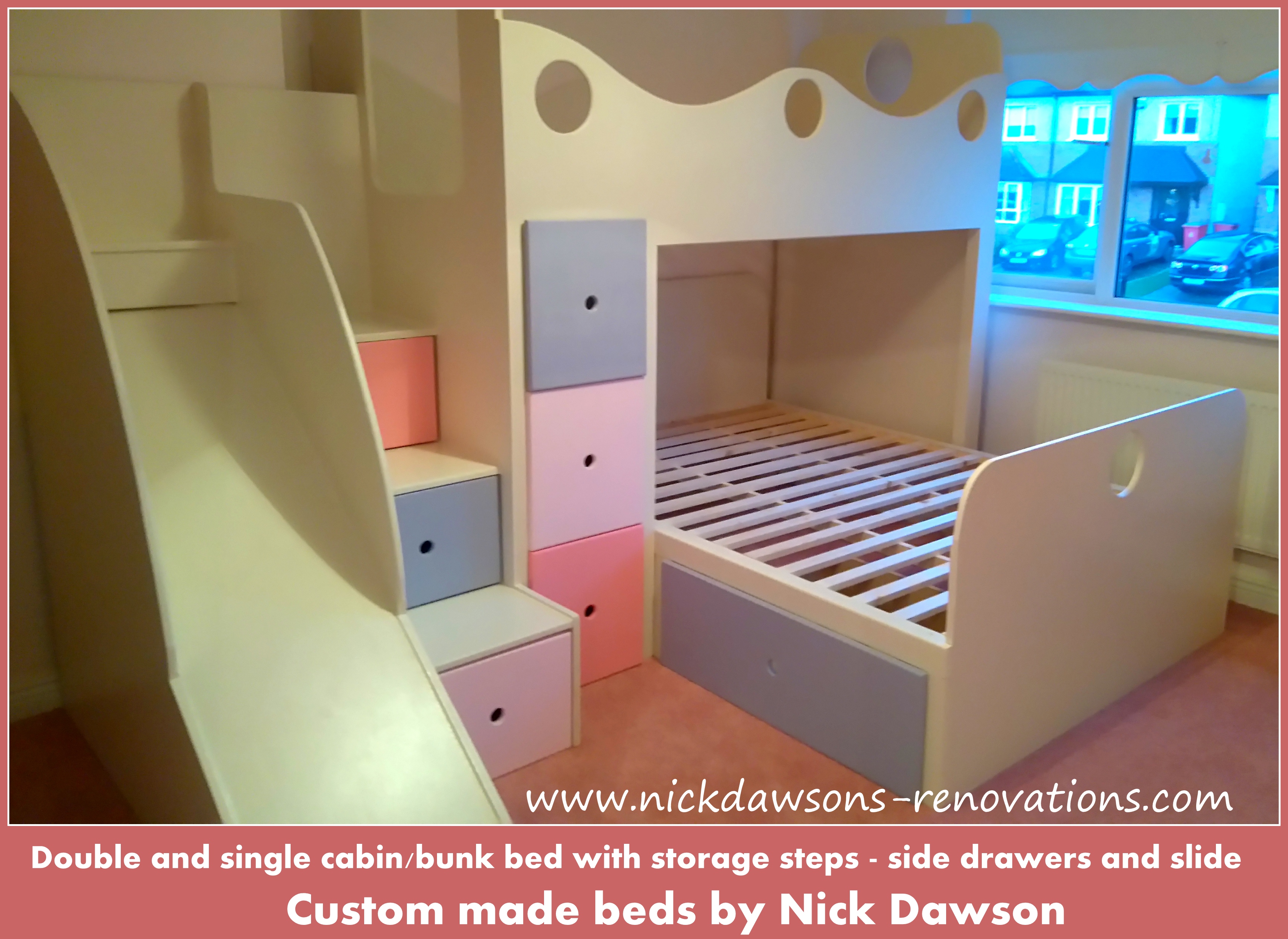 CHILDRENS STORAGE BEDS, BESPOKE CHILDRENS BEDS